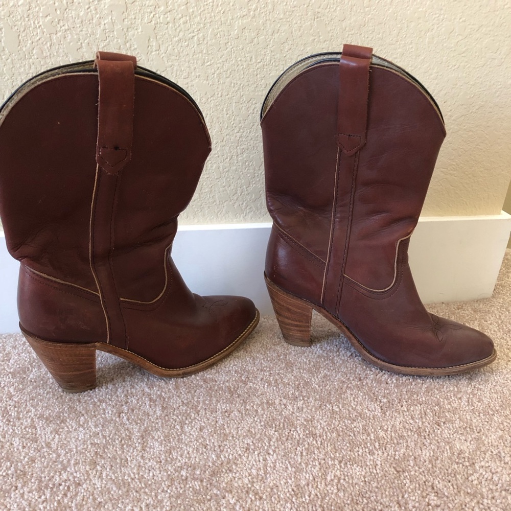 Frye American Classic Red Leather Boots